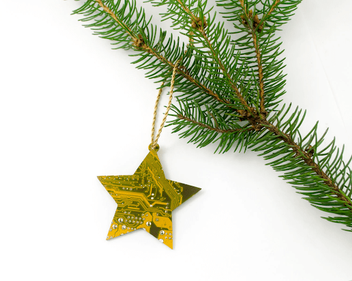 Circuit Board Star Ornament
